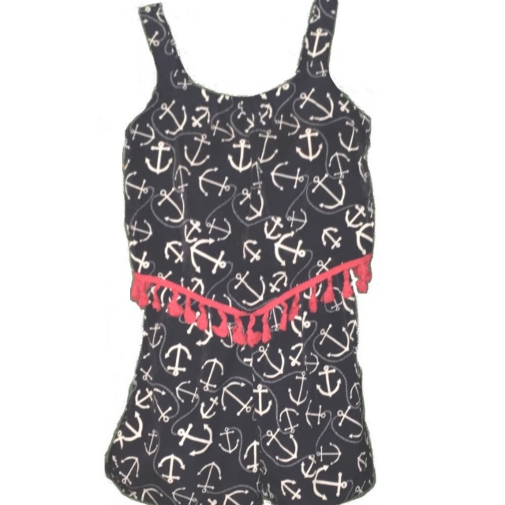 ⚜️ NWOT Jena & Jesse Nautical Romper (SIZE: med)